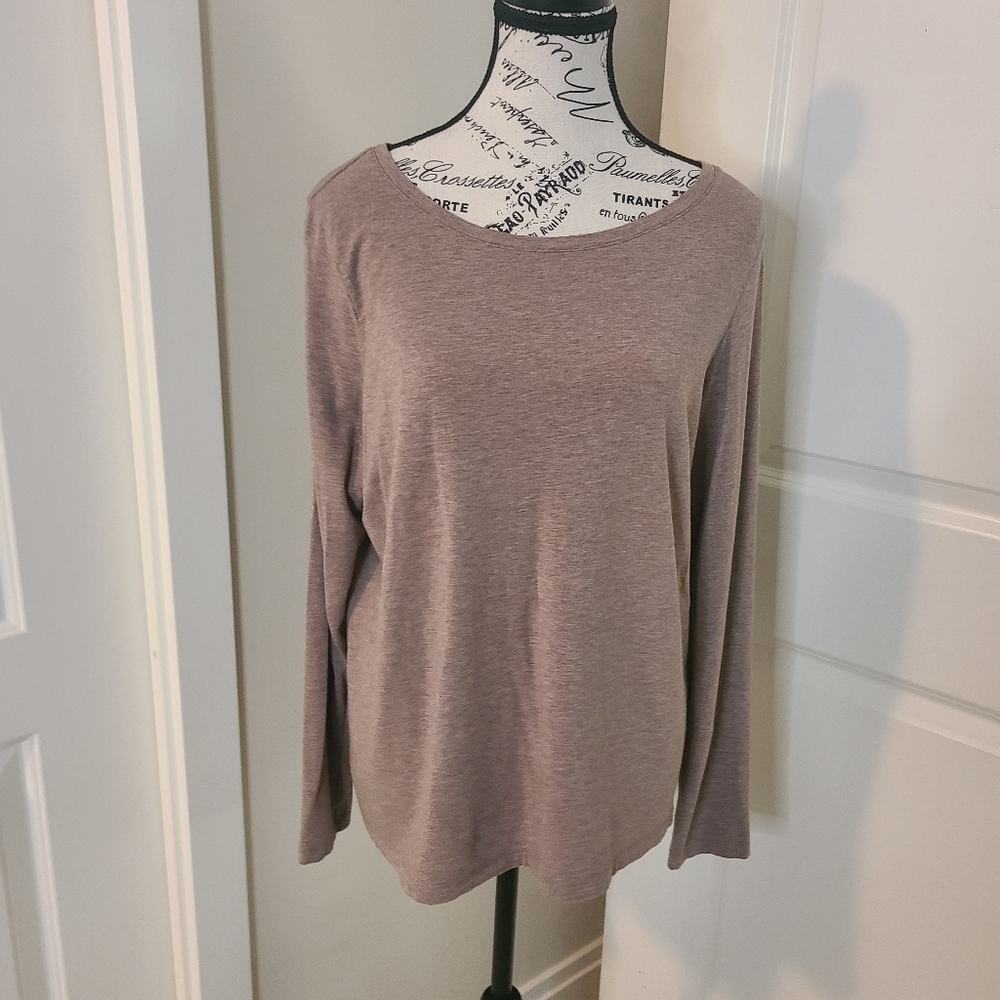 Marc O Polo Long Sleeve T Shirt Soft Knit Dark Tan Color Size L